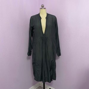 CP Shades Gray Darted Silk Blend Tunic Dress/Top